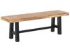 Set de jardin table et bancs en bois avec pieds noirs SCANIA_674505