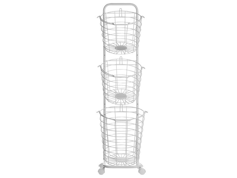 3 Tier Metal Wire Basket Stand White AYAPAL_785666