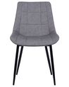 Set of 2 Faux Leather Dining Chairs Grey MELROSE II_716668