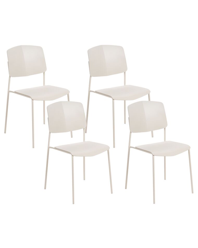 Set of 4 Dining Chairs Beige ASTORIA_868260