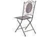 Set of 2 Metal Garden Folding Chairs Black BORMIO_806712