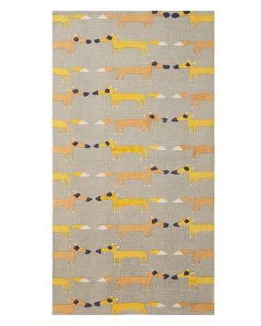 Detský bavlnený koberec 80 x 150 cm sivý BANKGO