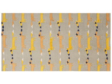 Dětský bavlněný koberec 80 x 150 cm šedý BANKGO