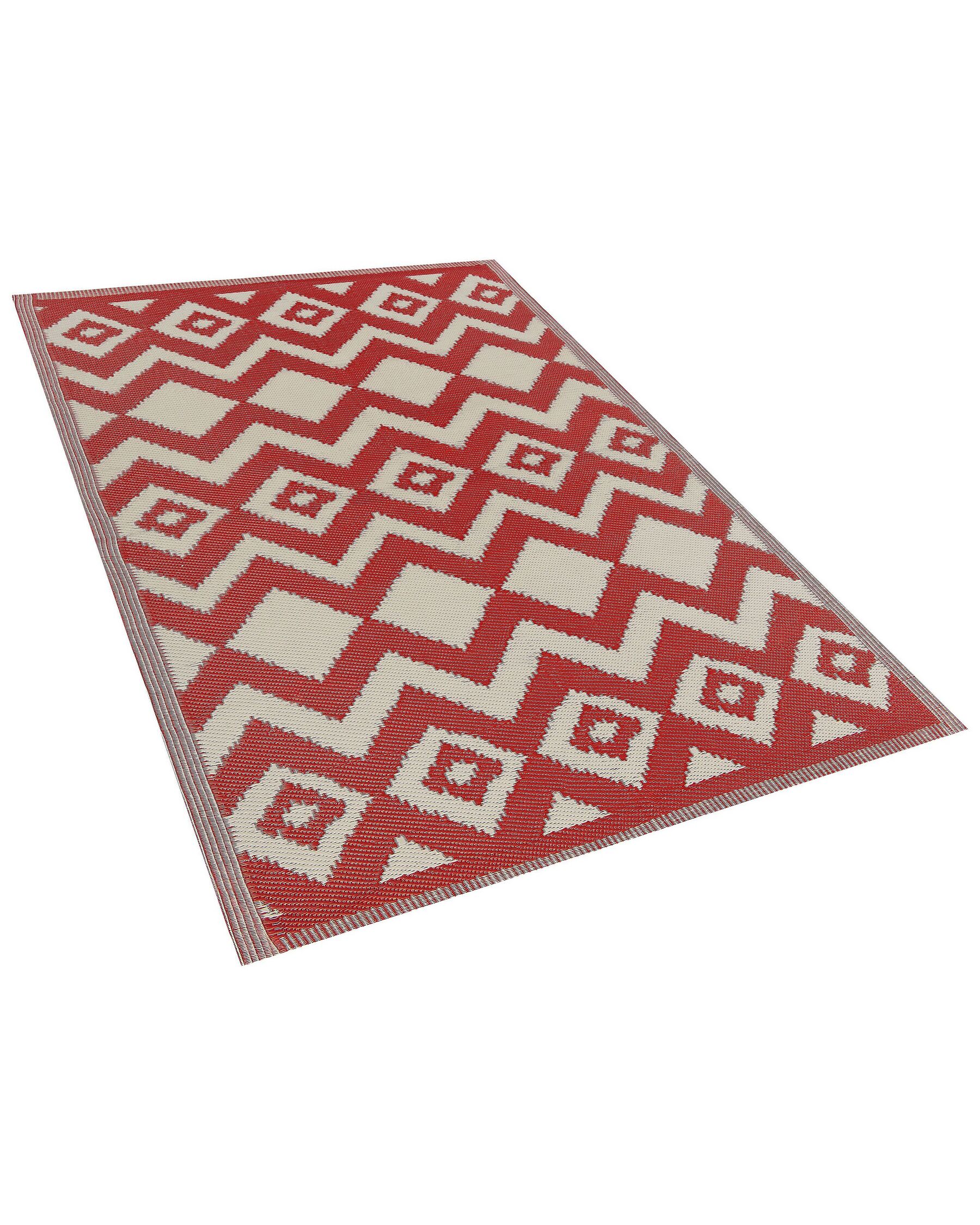 Outdoor Area Rug 120 x 180 cm Red DEWAS Beliani.co.uk
