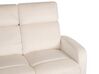 Sofa 2-osobowa welurowa z manualną funkcją relaksu biała VERDAL_904773