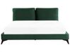 Łóżko welurowe 180 x 200 cm zielone MELLE_829931