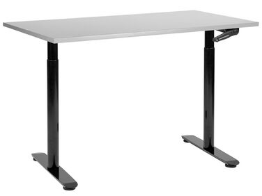 Hæve sænkebord manuelt sort/grå 120 x 72 cm DESTINAS