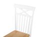 Zestaw do jadalni stół i 4 krzesła drewniany jasny z białym HOUSTON_700687