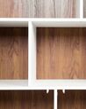 Bookcase Dark Wood with White COLUMBUS_445074