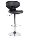 Set of 2 Faux Leather Swivel Bar Stools Black CONWAY_743416