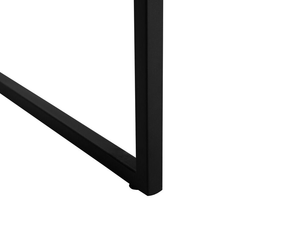 Home Office Desk with Shelf 120 x 60 cm Dark Wood and Black FORRES