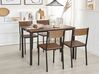 Matgrupp av bord och 4 stolar mörkbrun/svart HAMRY_785853