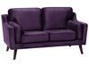 2 Seater Velvet Sofa Purple LOKKA_705456