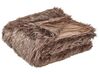 Faux Fur Bedspread 200 x 220 cm Brown DELICE_915724