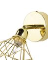 Wandleuchte Metall gold glänzend 2er Set Gitter Design ERMA_787627
