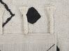Tapis en coton blanc et noir 160 x 230 cm KHEMISSET_830858