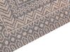 Teppich Jute beige / grau 160 x 230 cm geometrisches Muster Kurzflor BAGLAR_853386