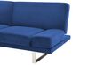 Velvet Sofa Bed Navy Blue YORK_764732