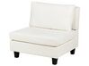 5-Seater Modular Fabric Sofa with Ottoman White UNSTAD_893472