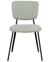 Set of 2 Boucle Dining Chairs Light Green NELKO_884730