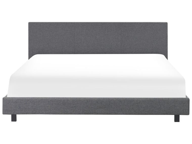 Fabric EU Super King Bed Grey ALBI Beliani.co.uk