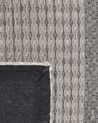 Teppich Wolle grau / blau 140 x 200 cm Streifenmuster Kurzflor AKKAYA_823283