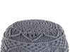 Bavlnená makramé taburetka ⌀ 40 cm sivá KAYSERI_801205