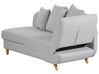 Right Hand Fabric Chaise Lounge with Storage Light Grey MERI II_881226