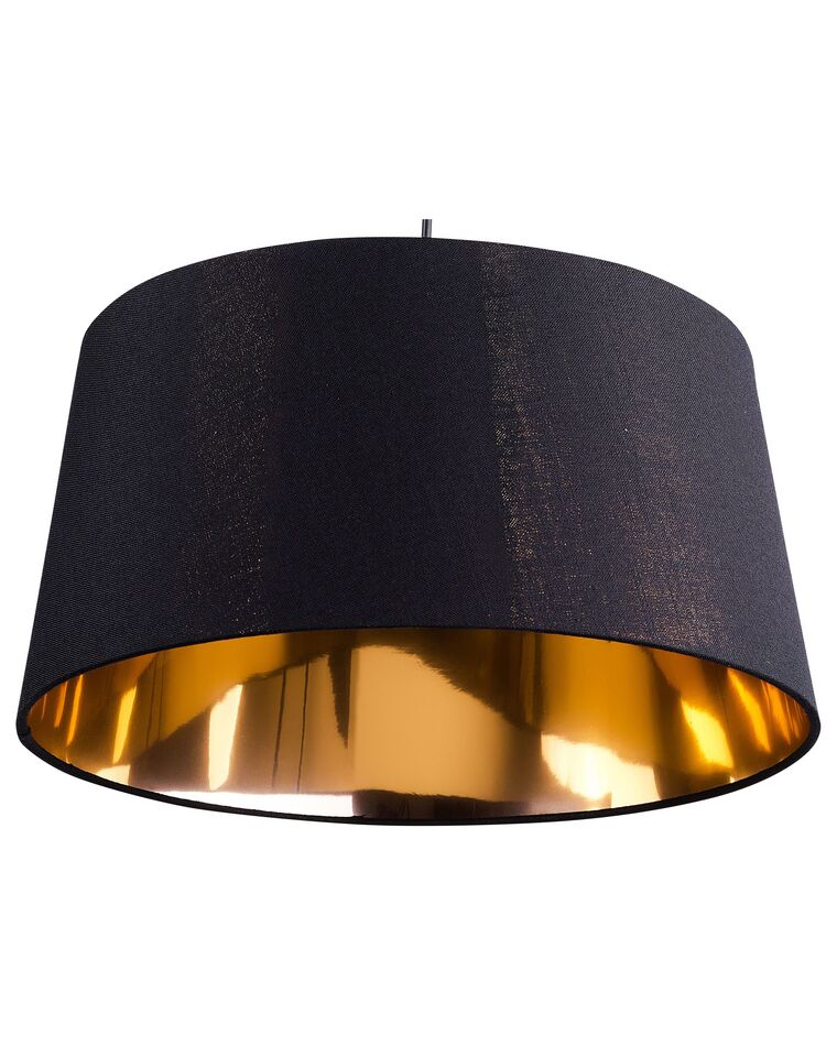 Lampe suspension noire et dorée KALLAR_711726