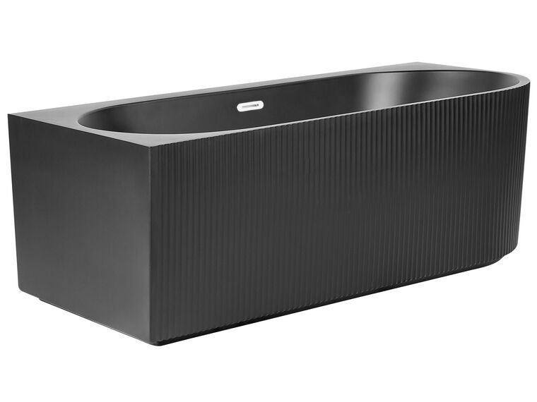 Beliani - Baignoire balnéo noire 170 cm avec LED HAWES
