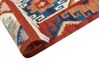 Kelim Teppich Wolle mehrfarbig 80 x 150 cm orientalisches Muster Kurzflor LUSARAT_858492