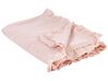 Cotton Bedspread 220 x 240 cm Pastel Pink HATTON _915463