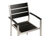 Trädgårdsmatstol 6 st svart och silver VERNIO_862859