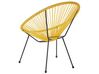 Conjunto de 2 sillas de balcón de ratán amarillo/negro ACAPULCO II_795203