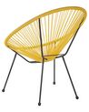 Conjunto de 2 cadeiras de jardim em rattan amarelo ACAPULCO II_795203