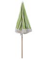 Ombrellone da giardino in tessuto verde e  bianco ⌀ 150 cm MONDELLO_848587