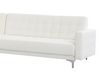 Right Hand Faux Leather Corner Sofa White ABERDEEN _739611