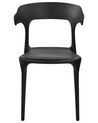 Set of 8 Dining Chairs Black GUBBIO _853013