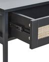 Konsolbord med 2 lådor i rotting svart OPOCO_873475