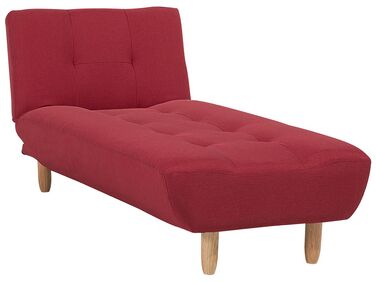 Fabric Chaise Lounge Red ALSTEN