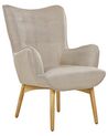Wingback Chair with Footstool Beige VEJLE_912967