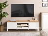 Meuble TV en bois clair et blanc ATOCA_910277