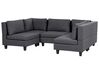 5-Seater Modular Fabric Sofa Dark Grey UNSTAD_893534