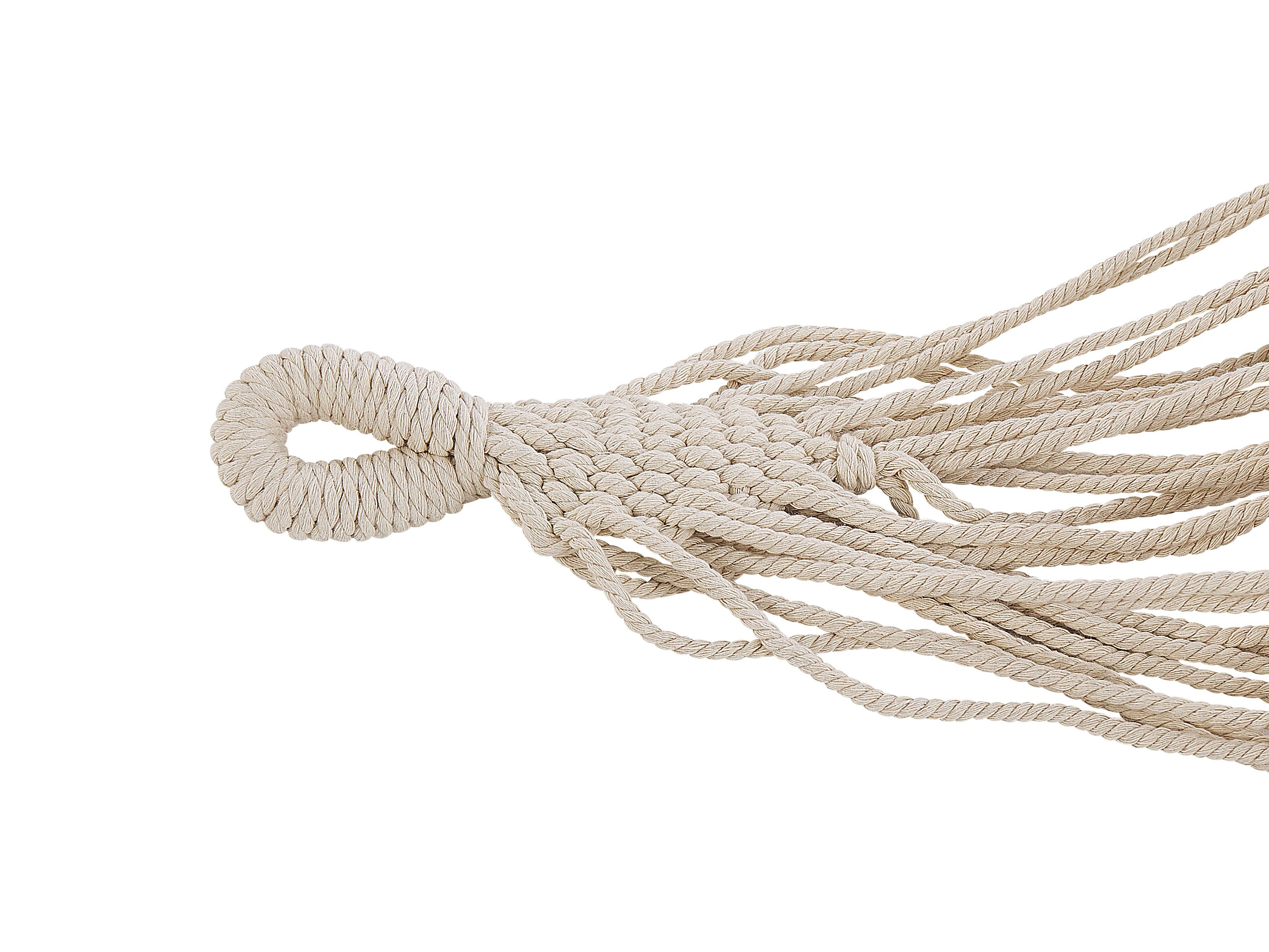 Amaca Da Giardino 200x100 Cm - Telo Cotone, Aste Legno, Colore Beige, Per Relax All'Aperto - Foto 10