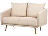 2-Sitzer Sofa Samtstoff beige mit goldenen Beinen MAURA_912963