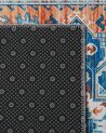 Teppich blau / orange orientalisches Muster 70 x 200 cm Kurzflor RITAPURAM_831650