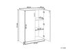 2 Door Storage Cabinet 117 cm Light Wood and Black ZEHNA_885539