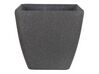 Set di 2 vasi polvere di pietra grigio scuro 34 X 34 X 34 cm ZELI_850547