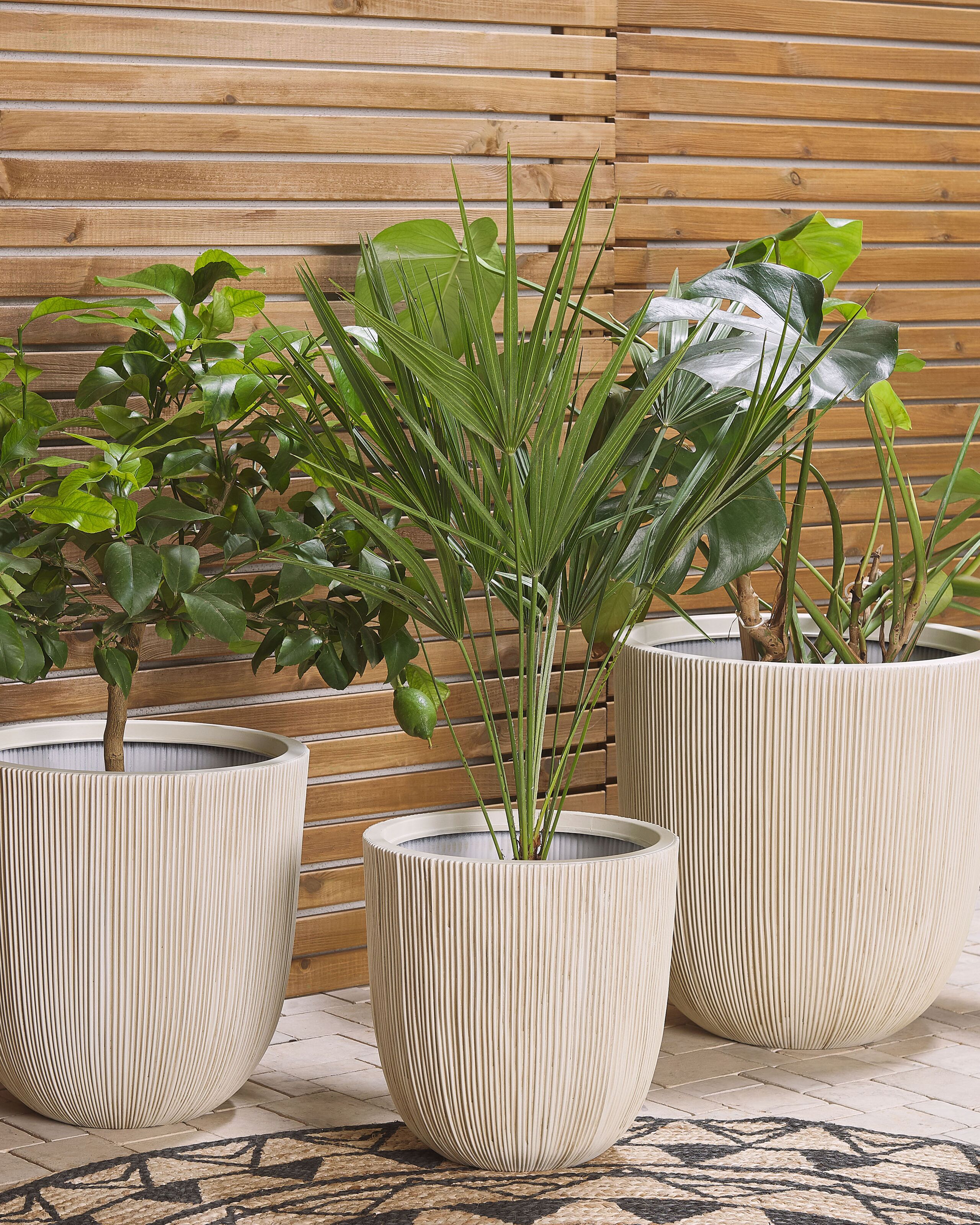 Vaso de flores 31 x 31 x 33 cm creme CHIOS