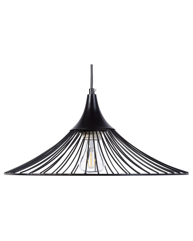 Metal Pendant Lamp Black GIONA_684177